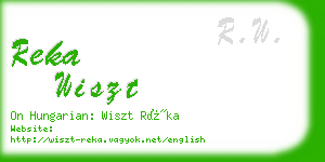 reka wiszt business card